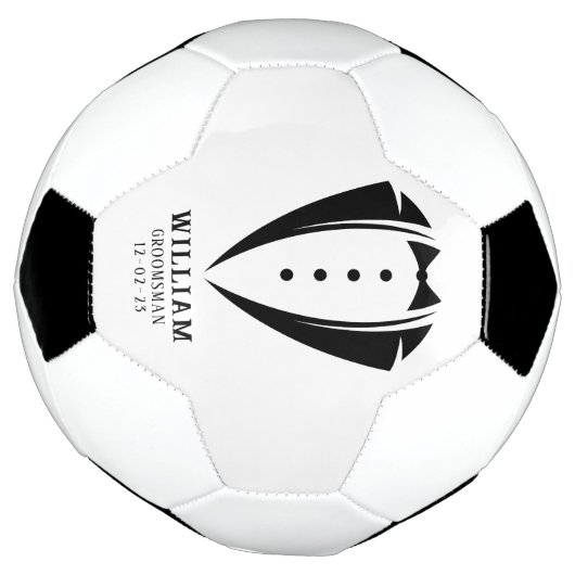 Moderne zwarte en witte smoking voor bruidsjonker  voetbal (Gedraaid)