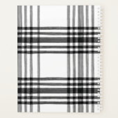 Moderne zwarte en witte spelbreker en organisator planner (Achterkant)