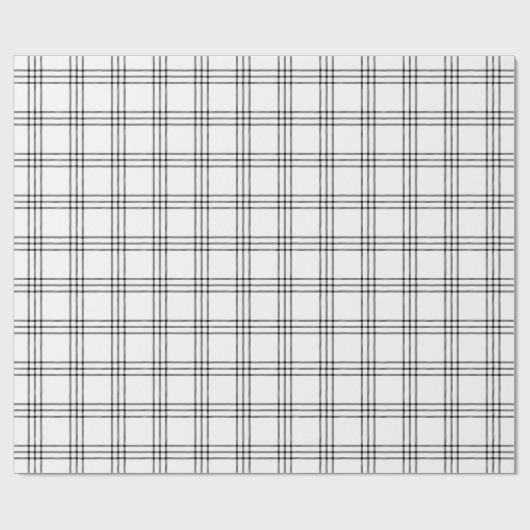 Moderne zwarte en witte spelden |Groot patroon| Cadeaupapier (Vlak)