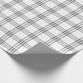 Moderne zwarte en witte spelden |Groot patroon| Cadeaupapier (Hoek)