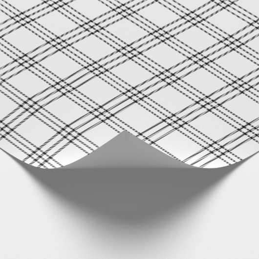 Moderne zwarte en witte spelden |Groot patroon| Cadeaupapier (Hoek)