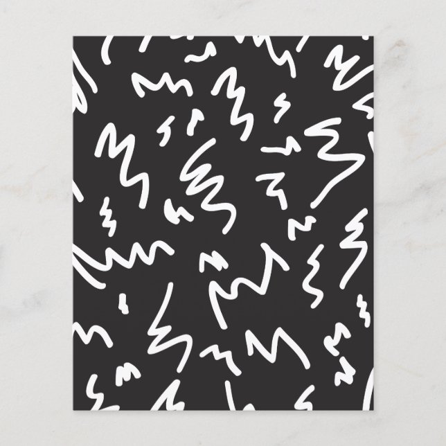 Moderne zwarte en witte spiraalvormige schroefpapi (Voorkant)