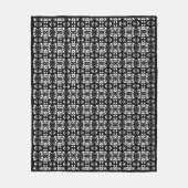 Moderne, zwarte en witte, stijlvolle Tao Fleece Deken (Voorkant)