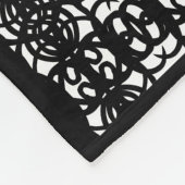 Moderne, zwarte en witte, stijlvolle Tao Fleece Deken (Hoek)