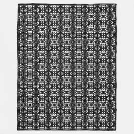 Moderne, zwarte en witte, stijlvolle Tao Fleece Deken