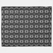 Moderne, zwarte en witte, stijlvolle Tao Fleece Deken (Voorkant (Horizontaal))