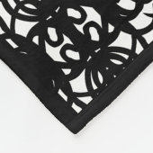 Moderne, zwarte en witte, stijlvolle Tao Fleece Deken (Hoek)