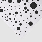 Moderne zwarte en witte Stippen Tissuepapier (Detail)