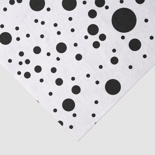 Moderne zwarte en witte Stippen Tissuepapier (Detail)