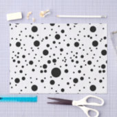 Moderne zwarte en witte Stippen Tissuepapier (Craft)