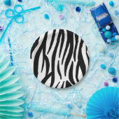 Moderne zwarte en witte streekvormers papieren bordje (Feest)