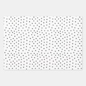 Moderne zwarte en witte streep, Chevron & Stippen Inpakpapier Vel (Voorkant 2)