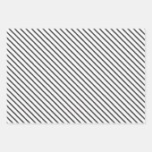 Moderne zwarte en witte streep, Chevron & Stippen Inpakpapier Vel (Voorkant)