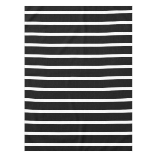 Moderne zwarte en witte streep tafelkleed (Voorkant)