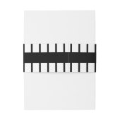 Moderne zwarte en witte streep uitnodigingen wikkel (Achterkant Voorbeeld)