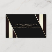 Moderne zwarte en witte strepen, lips visitekaartje (Achterkant)