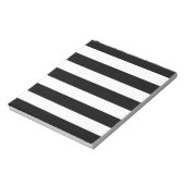 Moderne zwarte en witte strepen notitieblok (Linkerzijde)