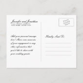 Moderne zwarte en witte strepen slaan de datum op aankondigingskaart (Achterkant)