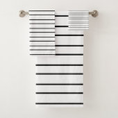 Moderne zwarte en witte tapijten bad handdoek (Insitu)