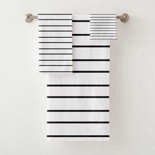 Moderne zwarte en witte tapijten bad handdoek (Insitu)