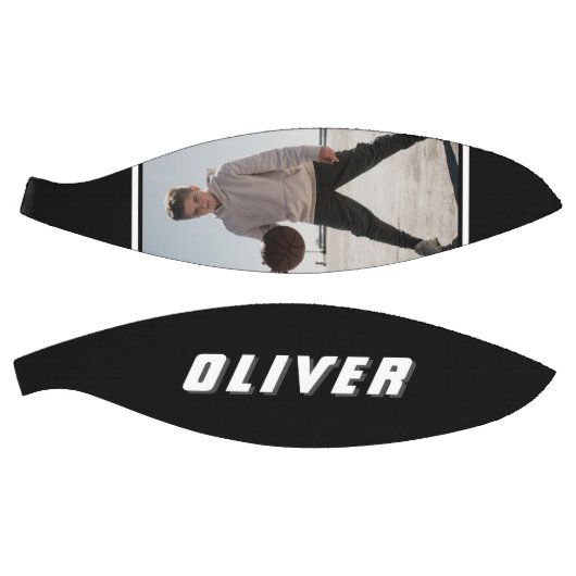 Moderne zwarte en witte tekst Basketball Basketbal (Panelen)