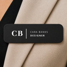 Moderne Zwarte en Witte Trendy Stijlvolle Monogram