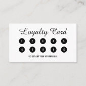 Moderne Zwarte en Witte Trouwkaart in Script Lette Klantenkaartje (Voorkant)