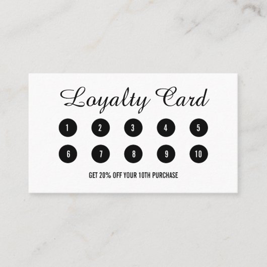 Moderne Zwarte en Witte Trouwkaart in Script Lette Klantenkaartje (Voorkant)