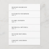 Moderne Zwarte en Witte Trouwtafel Naamkaartjes DI Kaart (Voorkant)