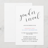 Moderne zwarte en witte typografie Geslacht Kaart (Voorkant / Achterkant)