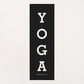 Moderne zwarte en witte typografie op maat yogamat (Voorkant)