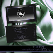 Moderne zwarte en witte verloopblauwe Lijst Logo Visitekaartje