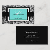 Moderne zwarte en witte Visitekaartjes (Voorkant / Achterkant)