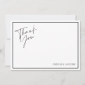 Moderne zwarte en witte vlek met dank voor uw kaar bedankkaart (Voorkant)