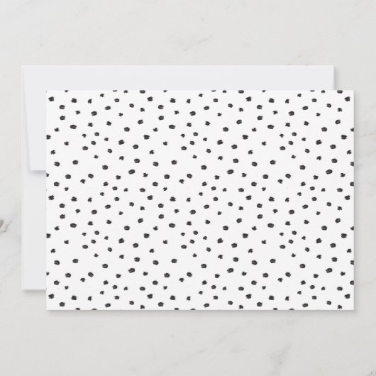 Moderne zwarte en witte vlek met dank voor uw kaar bedankkaart (Achterkant)