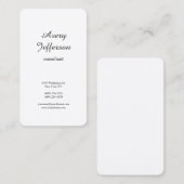 Moderne, zwarte en witte vlek Professional Visitekaartje (Voorkant / Achterkant)