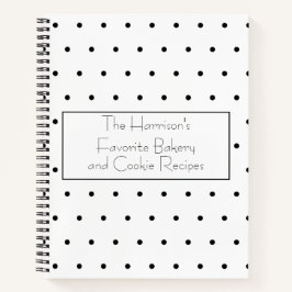 Moderne zwarte en witte vlekvanger notitieboek