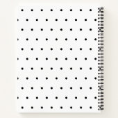 Moderne zwarte en witte vlekvanger notitieboek (Achterkant)