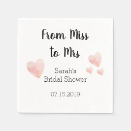 Moderne zwarte en witte Vrijgezellenfeest roze har Servet