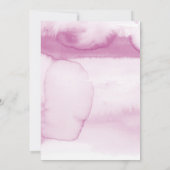 Moderne zwarte en witte Waterverf Tea Party roze Kaart (Achterkant)