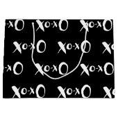Moderne zwarte en witte XOXO grote cadeautas (Voorkant)