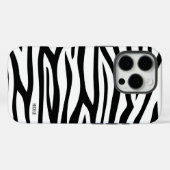 Moderne zwarte en witte zebra Afdrukken op maat Case-Mate iPhone Case (Achterkant (horizontaal))