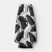 Moderne zwarte ficus verlaat abstracte striped afd flesjeskoeler (Voorkant)