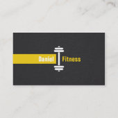 Moderne zwarte fitness Personal Trainer met foto Visitekaartje (Achterkant)