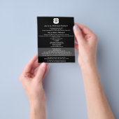 Moderne zwarte fondsenwerving flyer (Hand)