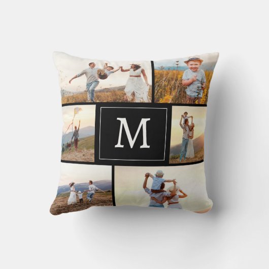 Moderne Zwarte Foto Kussen (Achterkant)