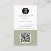 moderne zwarte Foto logo QR code professional Visitekaartje (Achterkant)