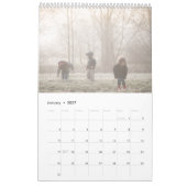Moderne zwarte foto-omslag kalender (Jan 2027)