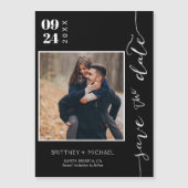 Moderne Zwarte Foto Save the Date (Voorkant)