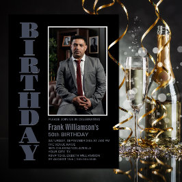 Moderne zwarte foto van elke leeftijd kaart